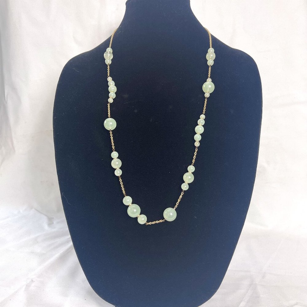 J.Crew Mint Green Bead Necklace # 116